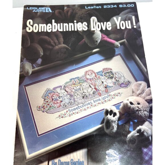 Somebunnies Love You Cross Stitch Pattern Leaflet Leisure Arts 2334 By Darey Ger - Picture 2 of 3